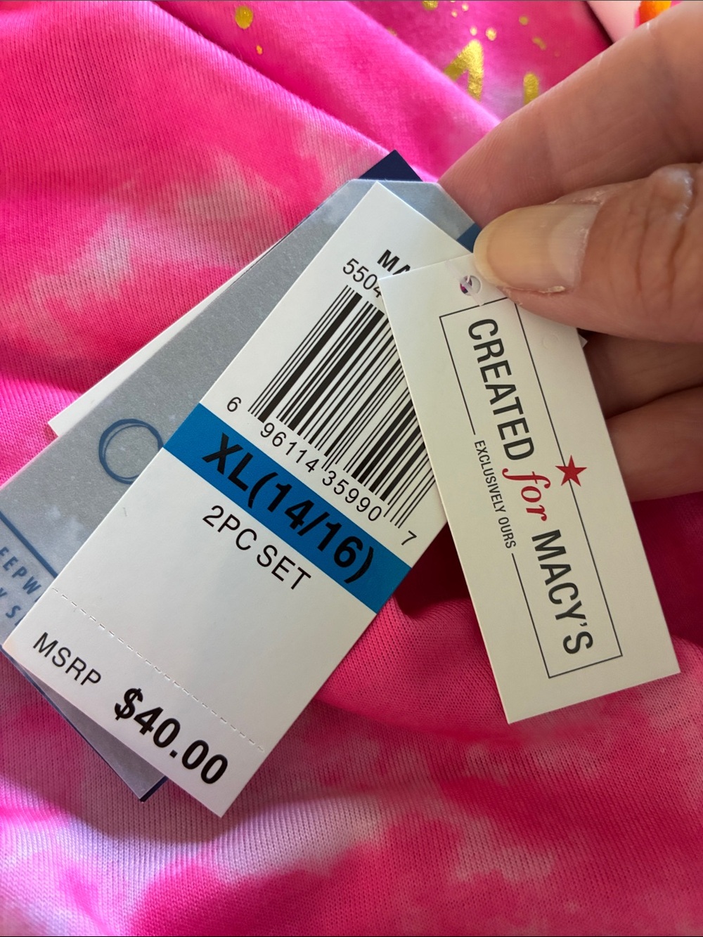 Max & Olivia Rainbow Unicorn Two Piece Sleepwear Set - Girls XL (14/16) - Picture 14 of 16